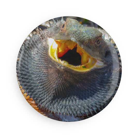 Bearded dragon Button Magnet, Round