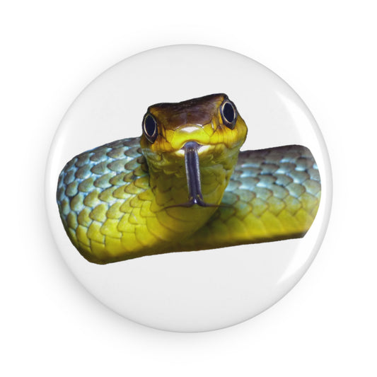 Common tree snake Button Magnet, Round