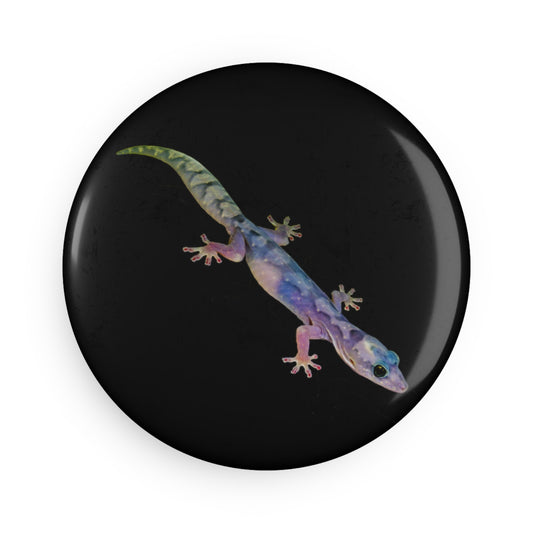 Robust velvet gecko Button Magnet, Round