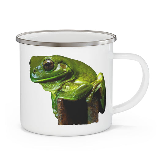 Green tree frog Enamel Camping Mug
